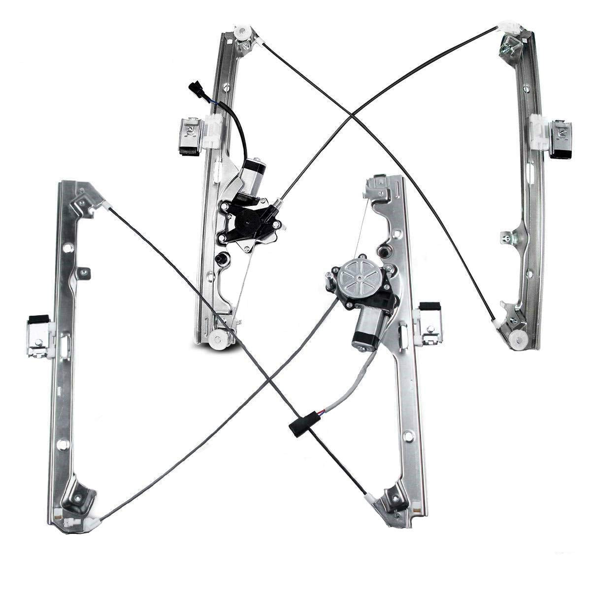 Set of 2 Front Driver and Passenger Side Power Window Regulator with Motor for chevrolet Silverado Tahoe gMc Yukon XL Sierra Esc