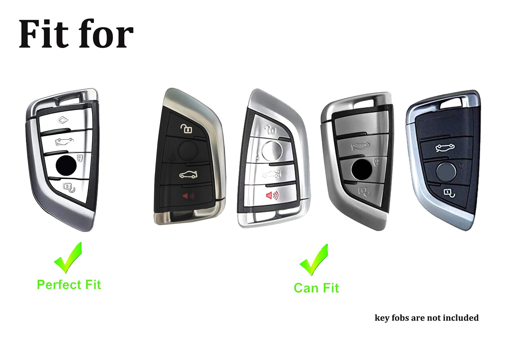 Arruweer Tpu Key Fob Cover Case Holder Protector Compatiable With Bmw 1 2 5 6 7 Series X1 X2 X3 X5 X6 M4 M5 Z4 Accessories With