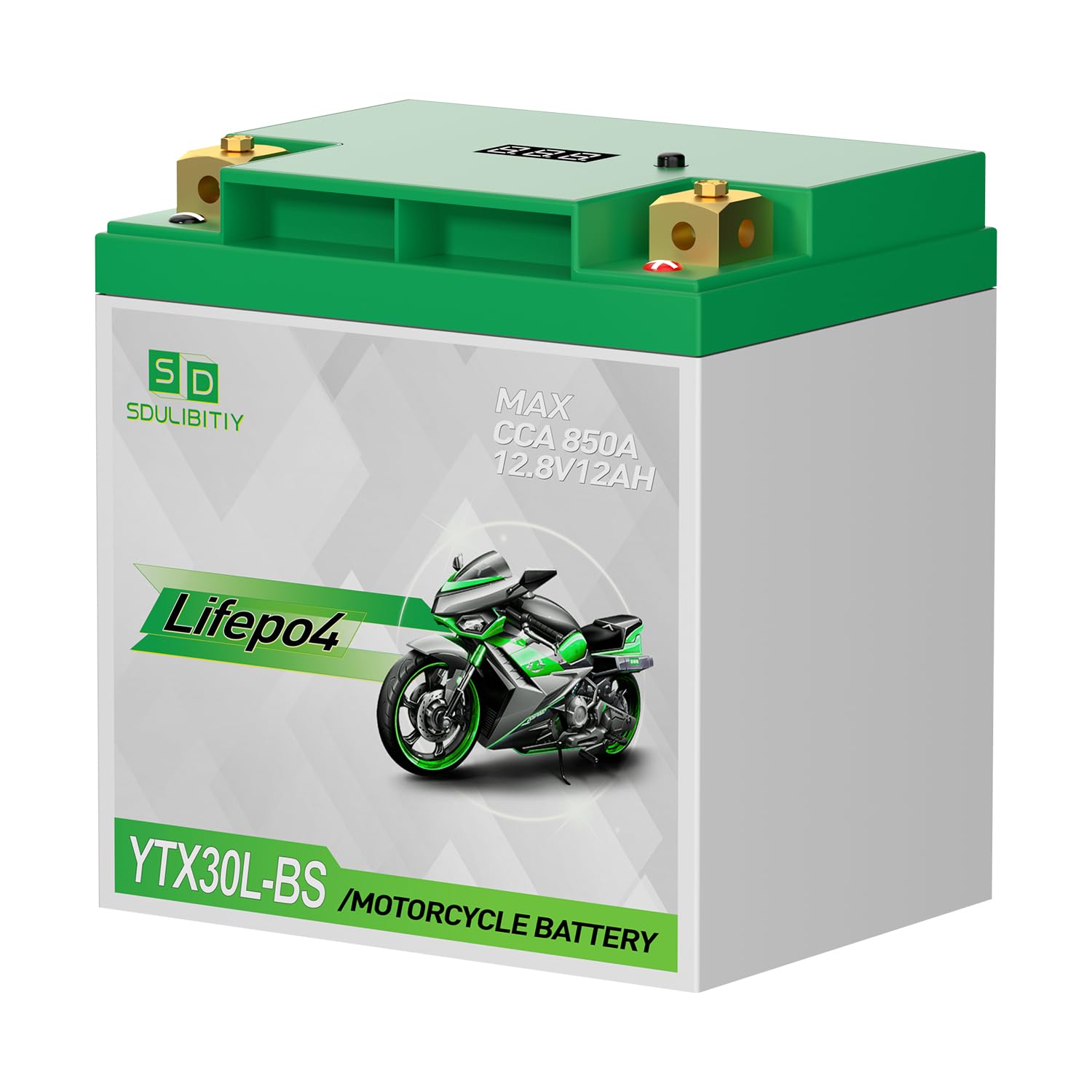 YTX30L-BS Lithium Motorcycle Battery LiFePO4 Engine Start Battery 12.8V 12AH 850 CCA LiFePO4 Engine Start Battery with BMS (Smar