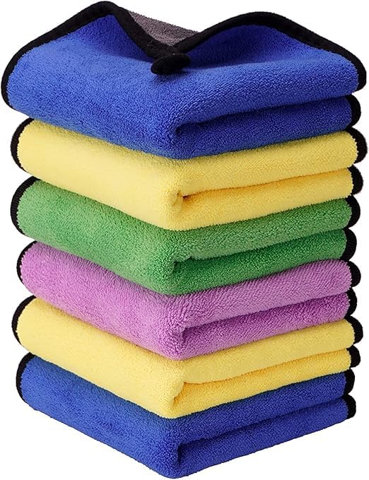 The Trendzo  Microfiber Cloth for Car Cleaning | Microfiber Cleaning Towel | Highly Absorbent Dust Lint Free MultiColour Towel