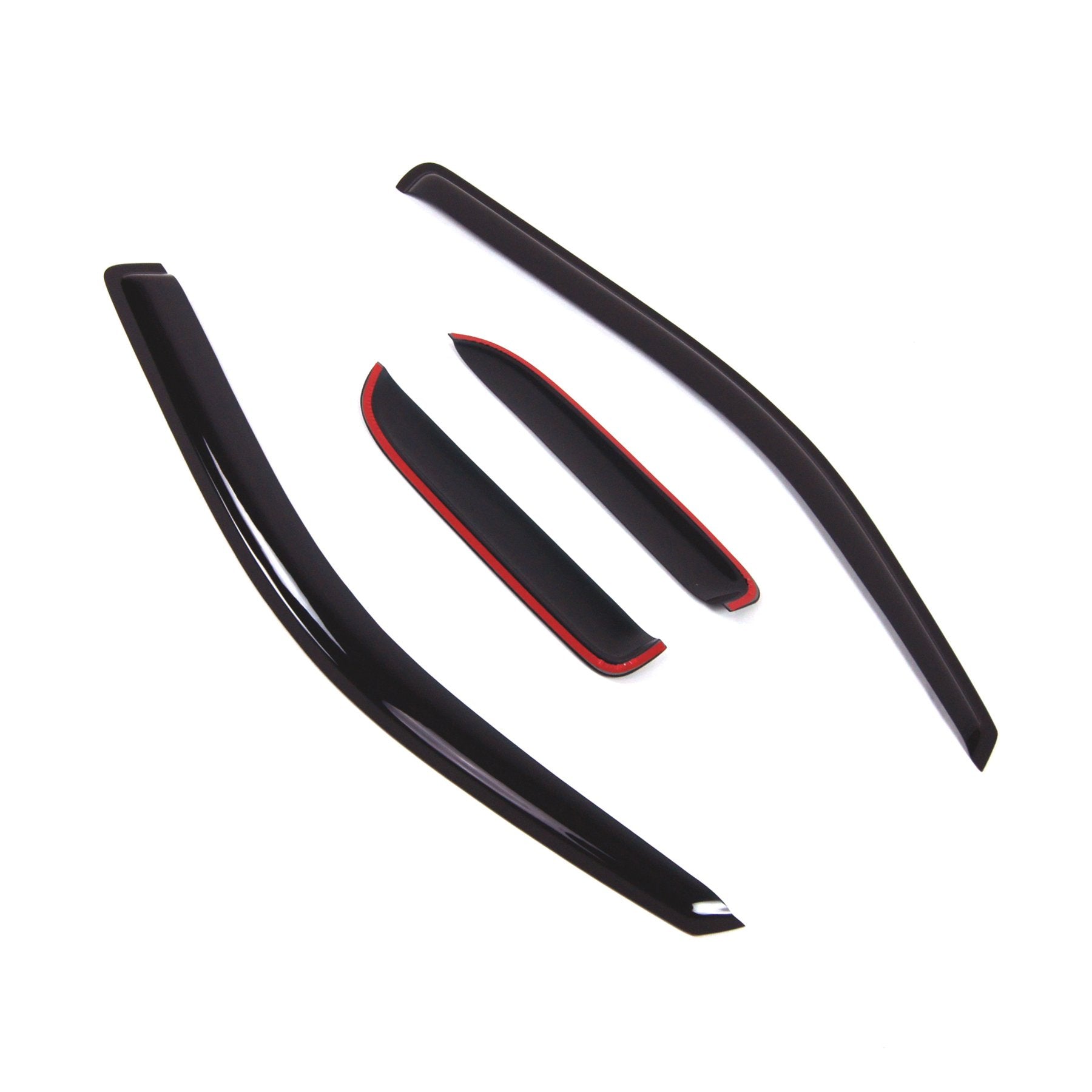 Tuningpros Outside Mount Window Vent Visors Rain Guards Compatible With Ford F-150 Supercab 2004-2014 | Side Window Wind Deflect