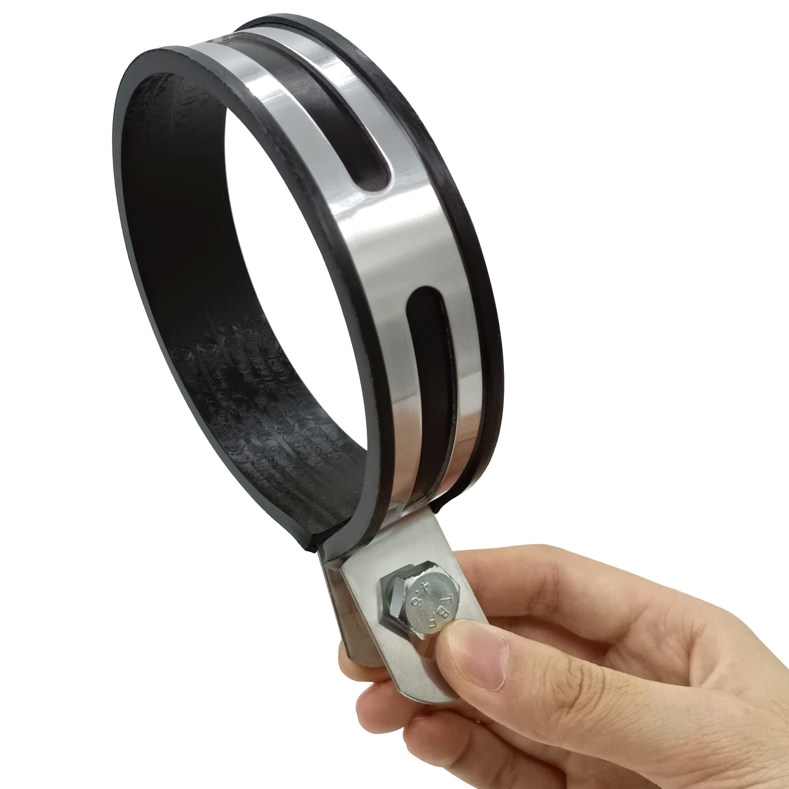 Universal Half Round Motorcycle Exhaust Clip Motorcycle Exhaust Muffler Pipe Bracket Motorcycle Exhaust Hanger Bracket Muffler Pipe Bracket Suitable For Most Motorcycles