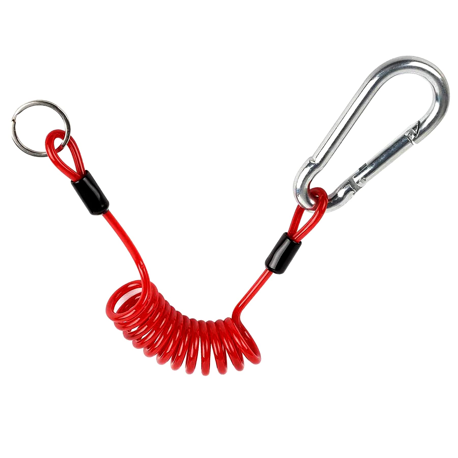 4Pcs Breakaway Trailer Cable, Trailer Brake Cable, Rv Stainless Steel Spring Towing Coiled Wire, Heavy Duty Steel Wire Extend To