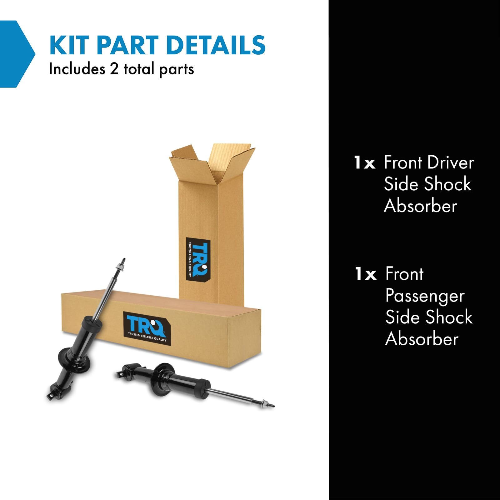 Trq Front Shock Absorber Set Compatible With 2007-2014 Cadillac Escalade Escalade Esv 2007-2013 Escalade Ext Chevrolet Avalanche
