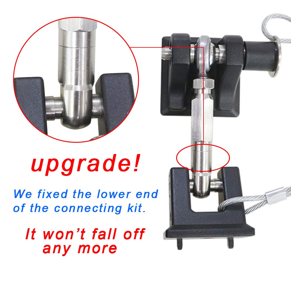 sukemichi JL Hood Latches for 2018-2025 Jeep Wrangler & Gladiator JT, Locking Aluminum, Eliminate Hood Flutter, 1 Pair