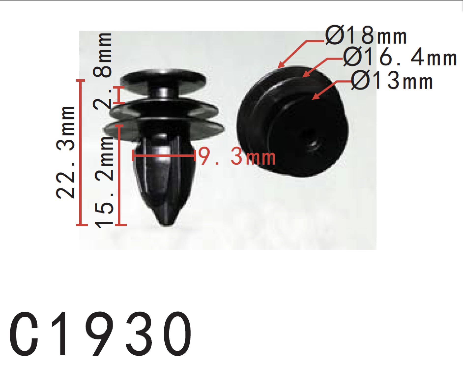 Autobahn88 Retainer Clip For Rear Bumper, Compatible With Honda 13-17 Accord (Oem: 90651T3L003) (Pack Of 20)