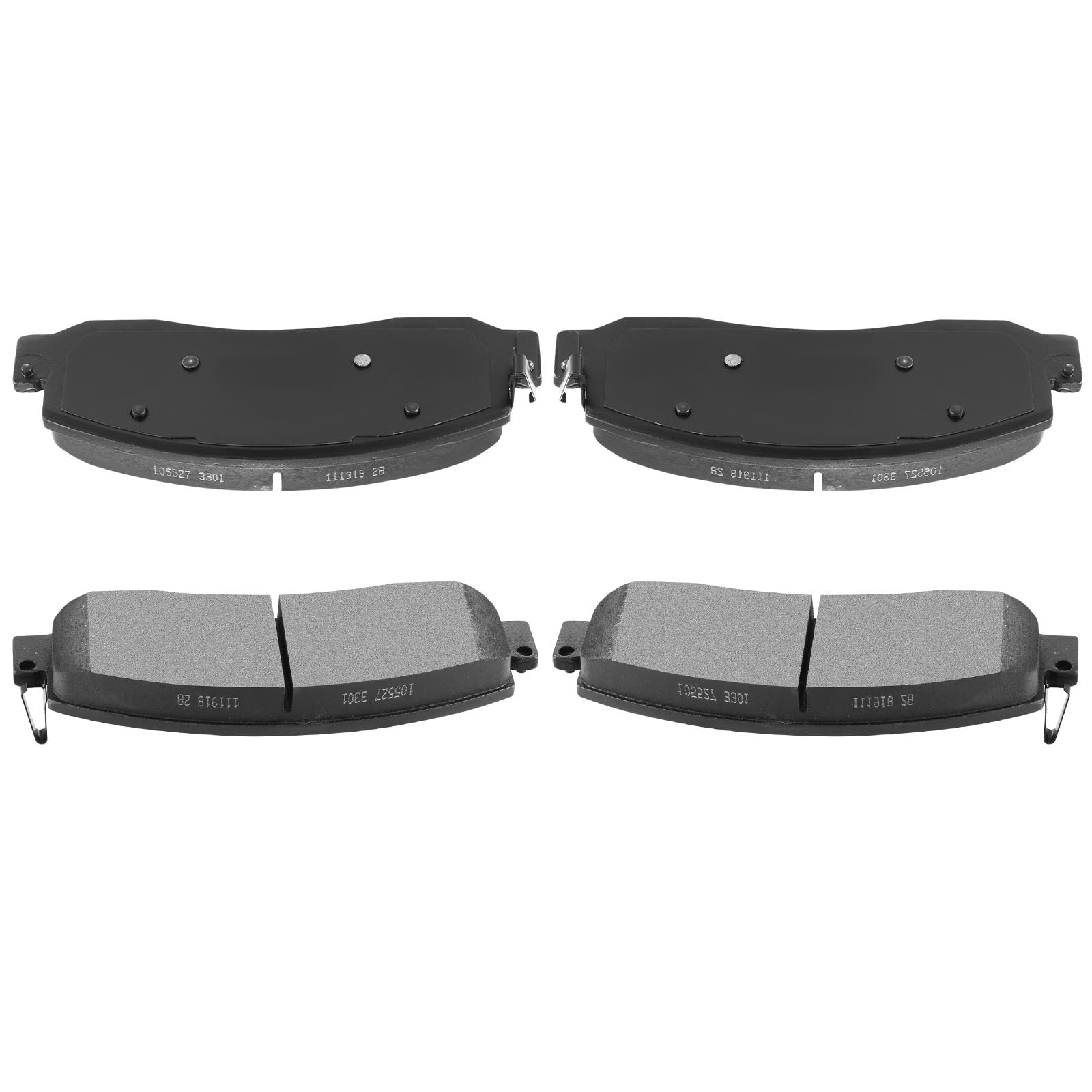 Automuto 4Pcs Front Semi-Metallic Disc Brake Pads Set D1333 For Ford For F-250 Super Duty 2008-2013, For Ford For F-350 Super Du