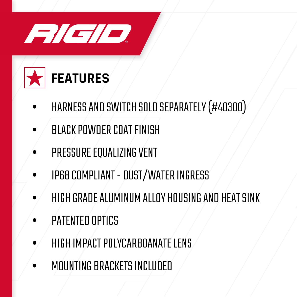 Rigid Industries - Radiance Scene Light With Blue Backlight, Flush Mount, Black Housing | Pair (68211)