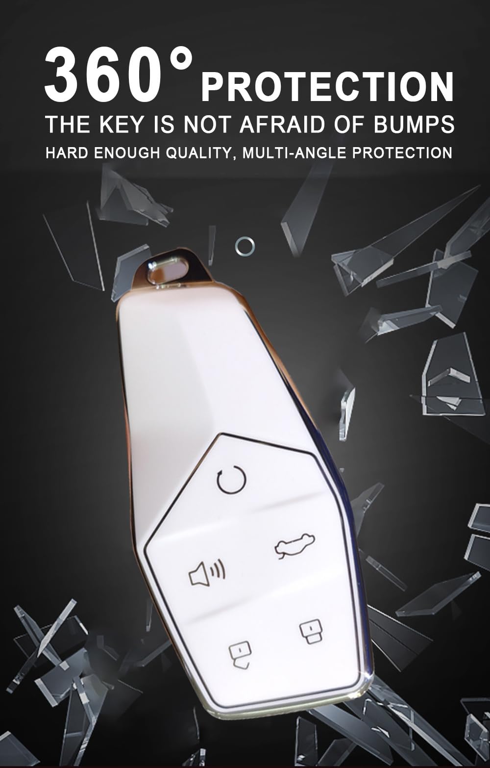 Hibeyo Soft Tpu Key Fob Cover For Mg One 2022 Accessories With Keychains 5 Button Car Key Case Cover Protector For Mg One 2022 K