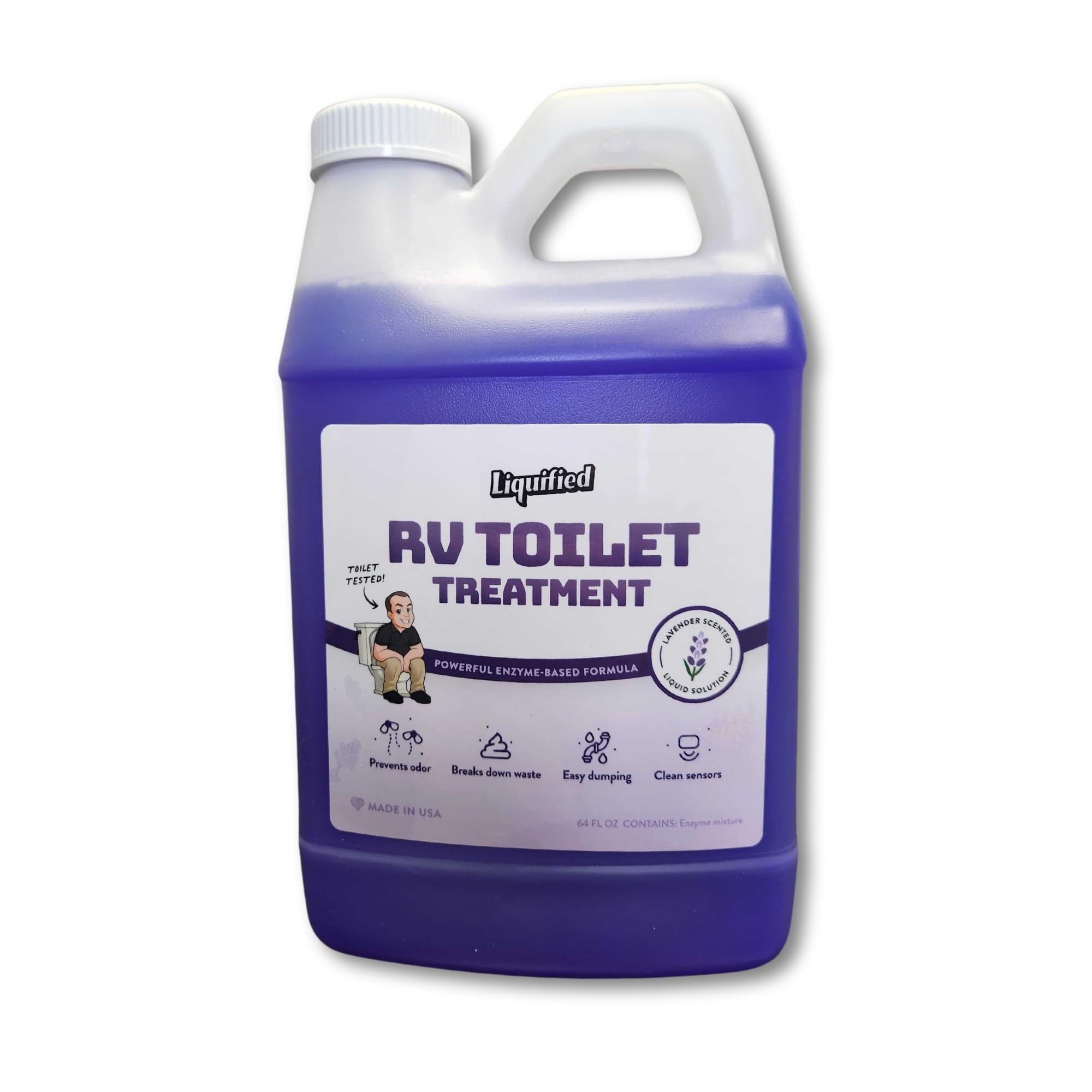 Liquified Rv Toilet Treatment - Black Holding Tank Digester - Odor Eliminator - Lavender Scent - Matts Rv Reviews (Lavender, 64O
