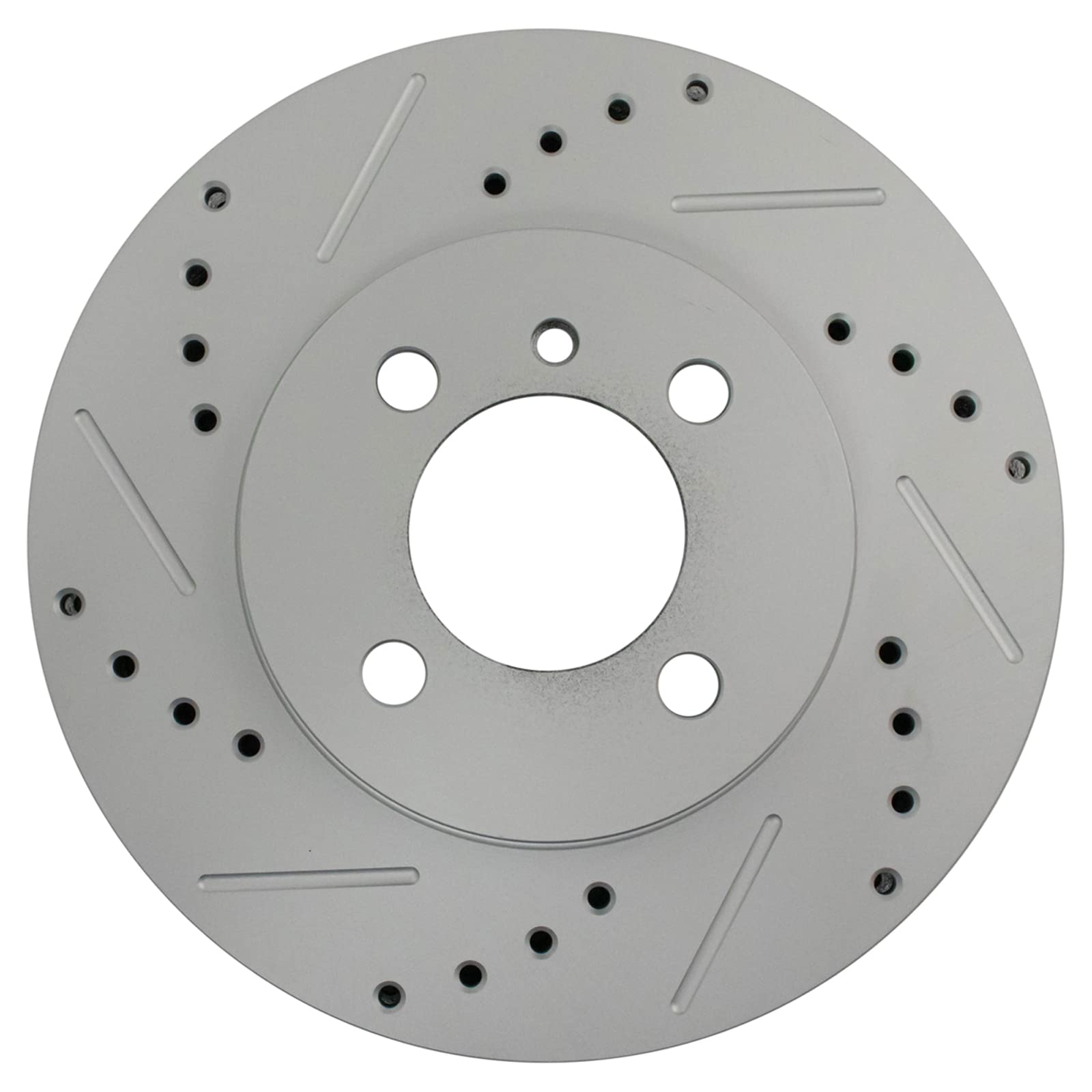 Trq Front Performance Brake Rotors Set Premium G-Coated Cross Drilled & Slotted Compatible With 1991 Bmw 318I 1984-1987 325E 198