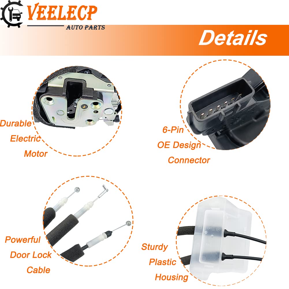 Veelecp Door Lock Latch Actuator Front Left Side Compatible For 2007-2015 G25 G35 G37 Q40 Sedan Front Driver Lh Side 80501-Jk600