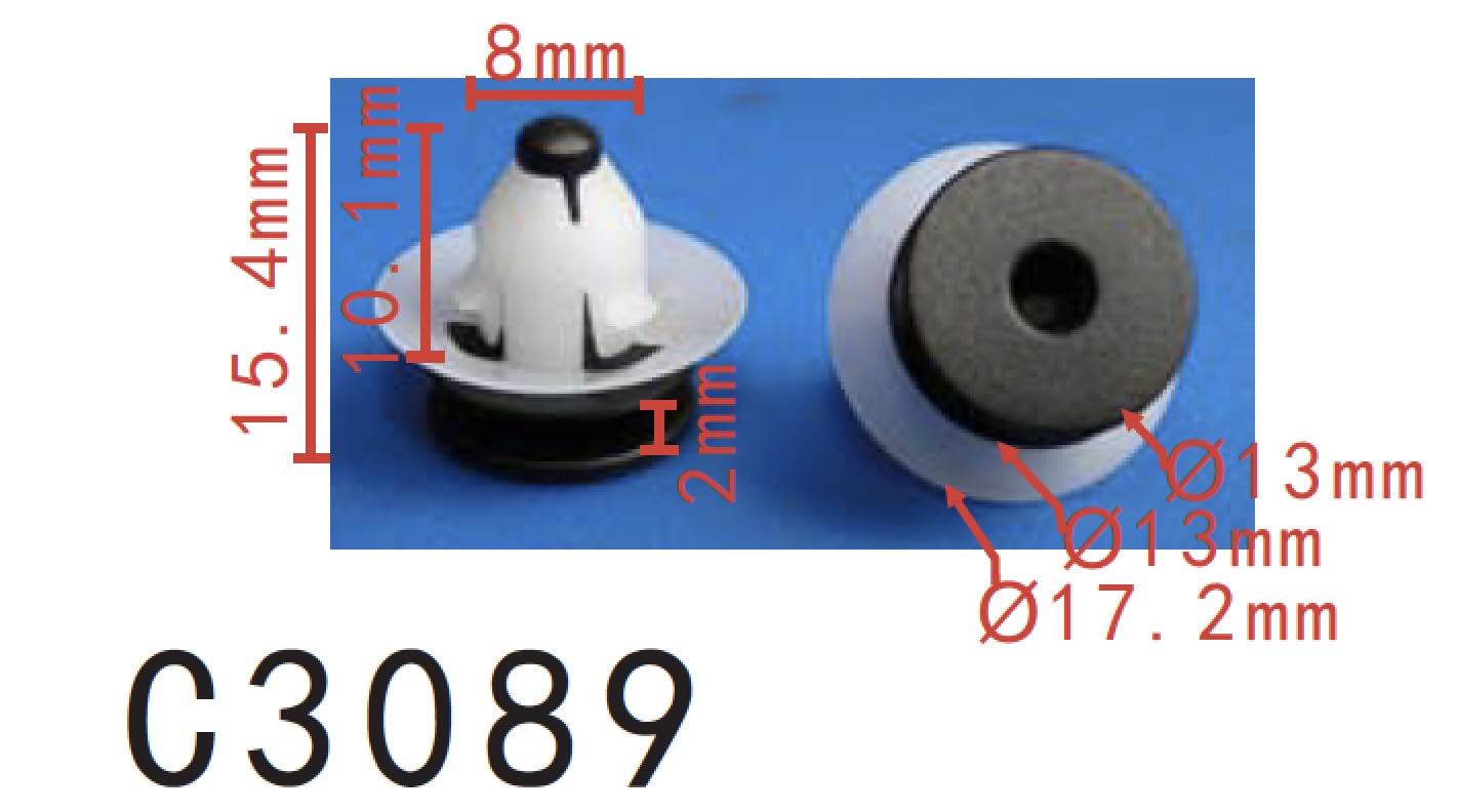 Autobahn88 Retainer Clip For Sill Panel,Trunk Molding, Compatible With Volvo (Oem: 30653441) (Pack Of 20)