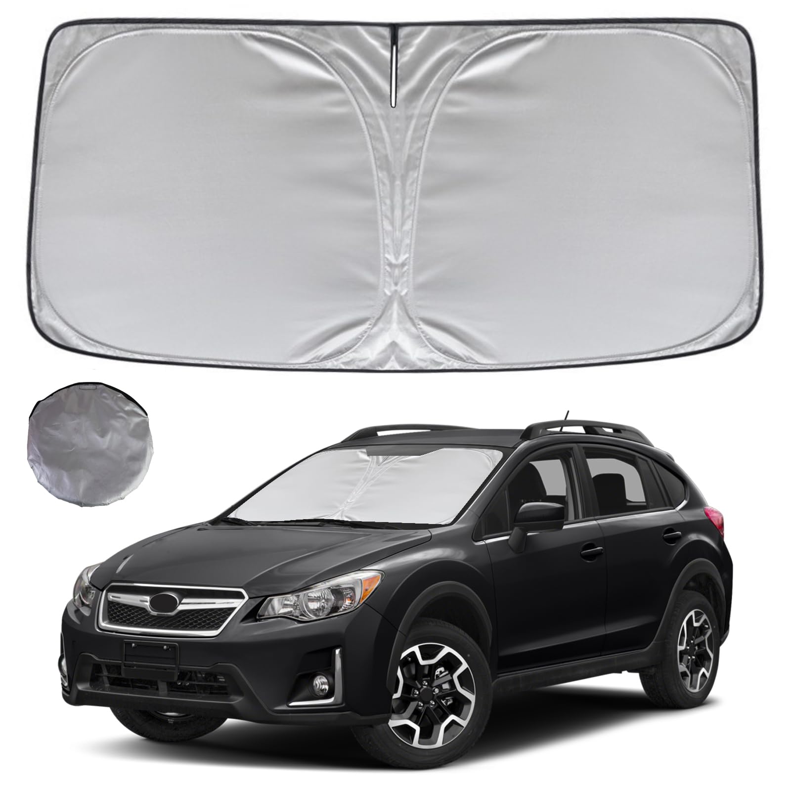 Kayzt Windshield Sun Shade For 2013-2017 Subaru Crosstrek Suv Foldable Sunshade Front Window Custom Fit Car Accessories