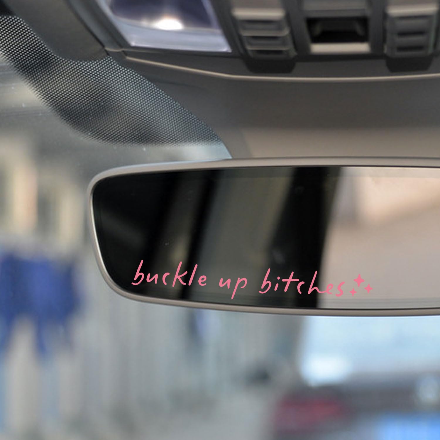 2 X Buckle Up Rearview Mirror Decal, Car Sticker Mirror Decal, Rearview Mirror Decal, Buckle Up Decal, Funny Decal, Buckle Decal