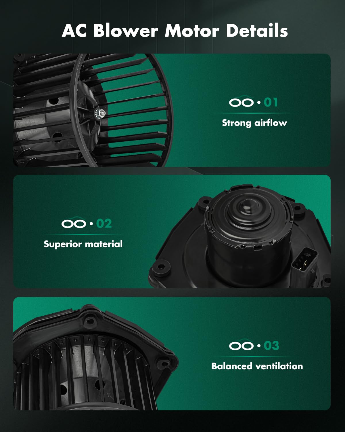 Scitoo 700079 Front Hvac Blower Motor With Fan Cage For Buick 1990-1999,For Cadillac 1990-1993,For Oldsmobile 1990-1999,For Pont