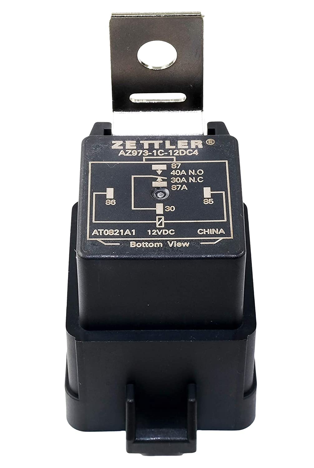 Product Description Electromechanical Relay 12Vdc 85Ohm 40(No) 30(Nc)A Spdt (35.5X46.5X67.3)Mm Bracket Automotive Relay