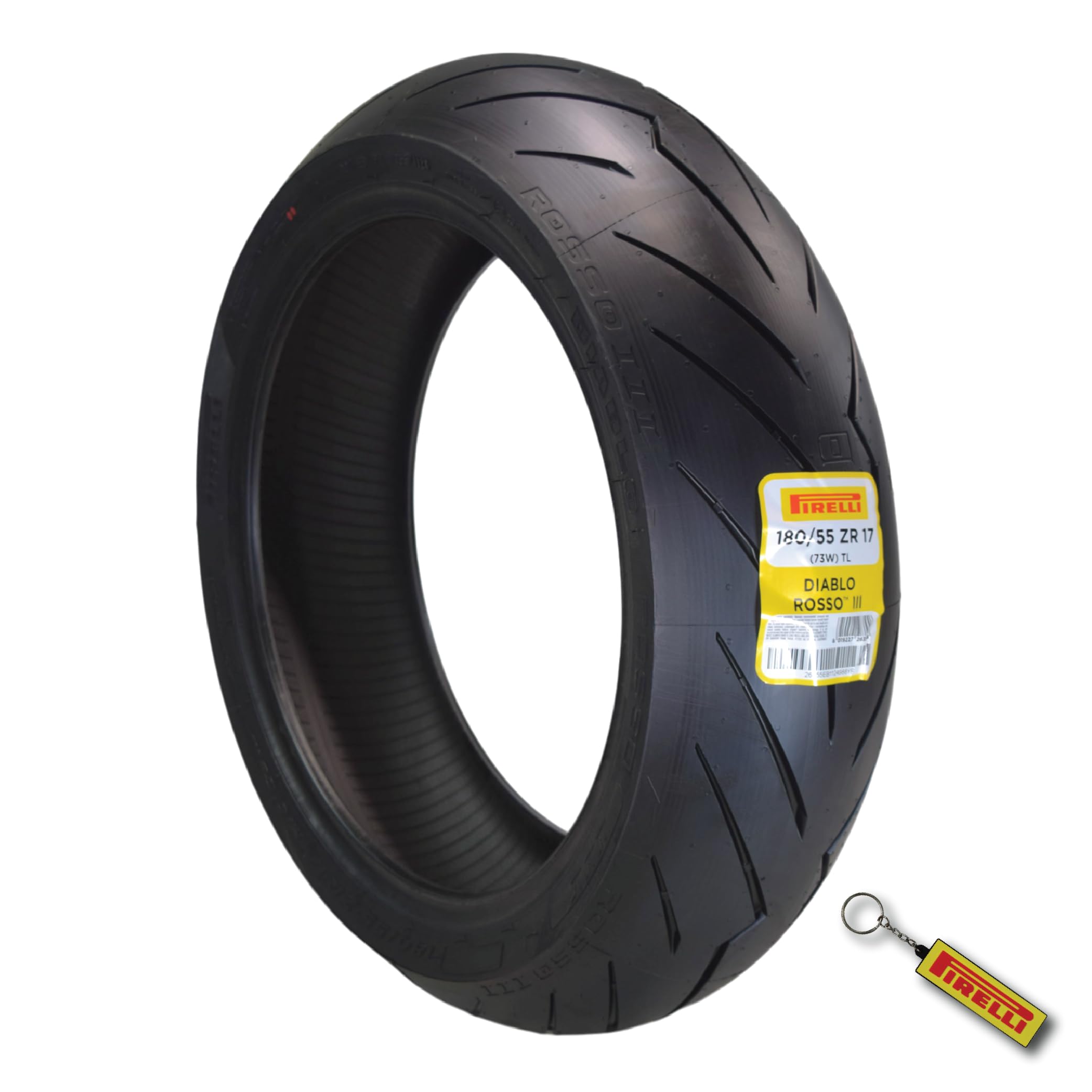 Pirelli Diablo Rosso Iii 180/55 Zr17 Rear Motorcycle Tire With Keychain 180/55-17 (Single)