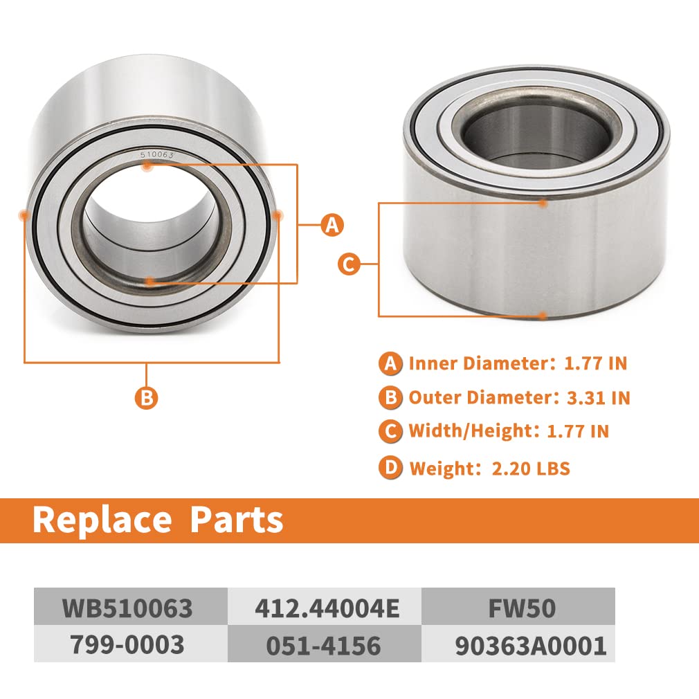 Simpliauto 510063 Front Wheel Hub Bearing Replacement For Lexus Es300H Es350 Rx350 Rx400H Mazda 6 Cx7 Cx9 Avalon Camry Highlande