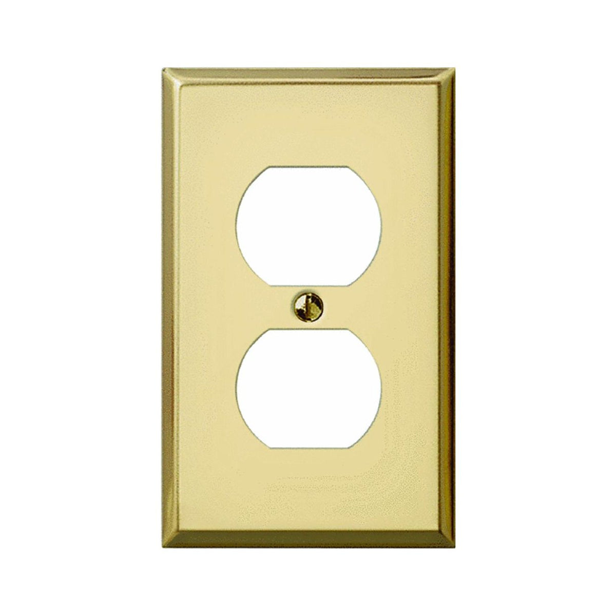 Jackson Deerfield 9BS108 Bright Brass Duplex Outlet Wall Plate