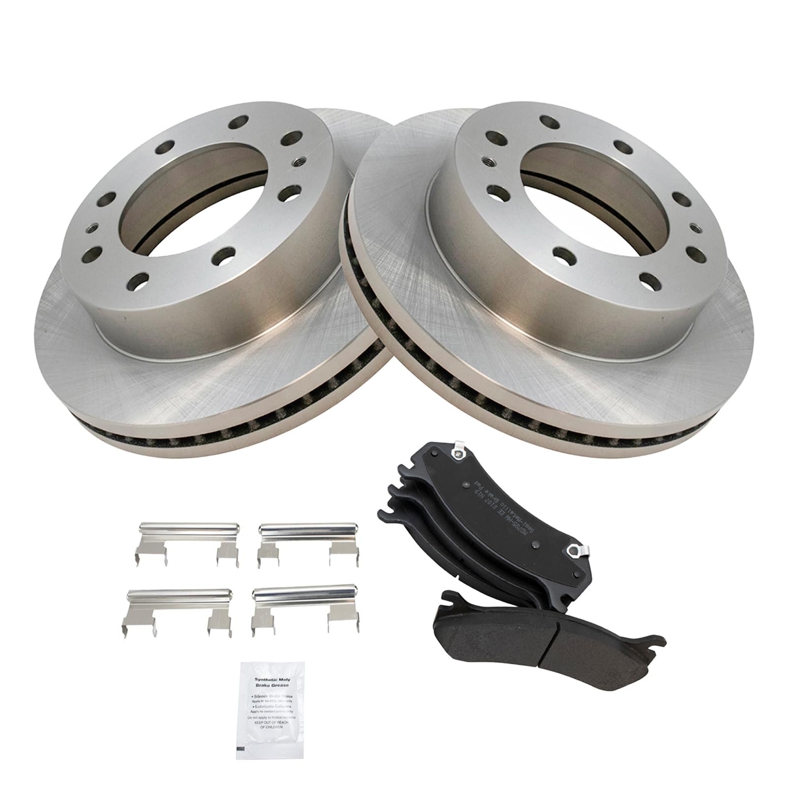 Trq Front Brake Pad & Rotor Kit Brake Pads Brake Rotor Semi-Metallic Compatible With 2008 Gmc Savana 2500