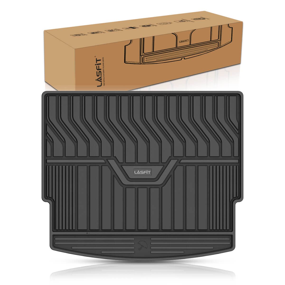 LASFIT Cargo Mat for Rogue 2021-2025, All Weather TPE Custom Fit Easy Clean Durable No-Curling Trunk Mat for Rogue 2025 2024 202