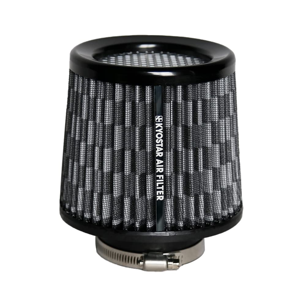 Kyostar Universal Carbon Fiber Pattern 3 Inch 76mm Air Intake Cone Filter Replacement Quality Dry Air Filter