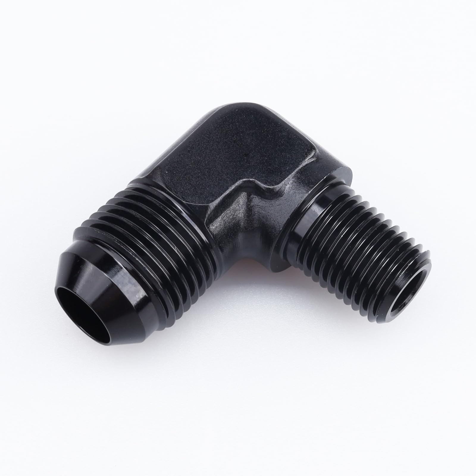 Ac Performance 90 Degree Elbow -8 An Male To 1/4'' Npt Male Fitting Adapter Connector Aluminum Black
