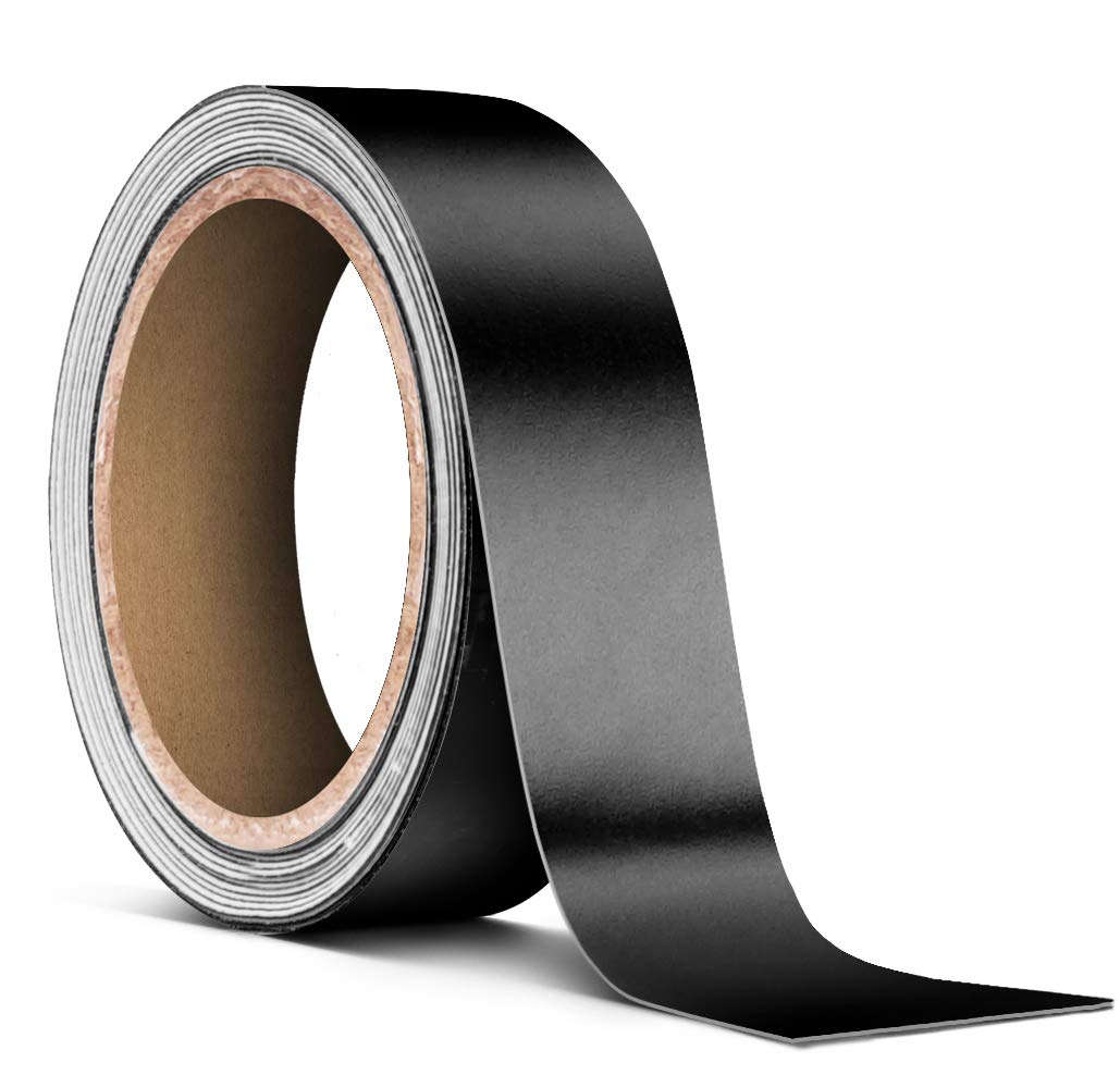 Vvivid Black Matte Air-Release Adhesive Vinyl Tape Roll (1 Inch X 20Ft)