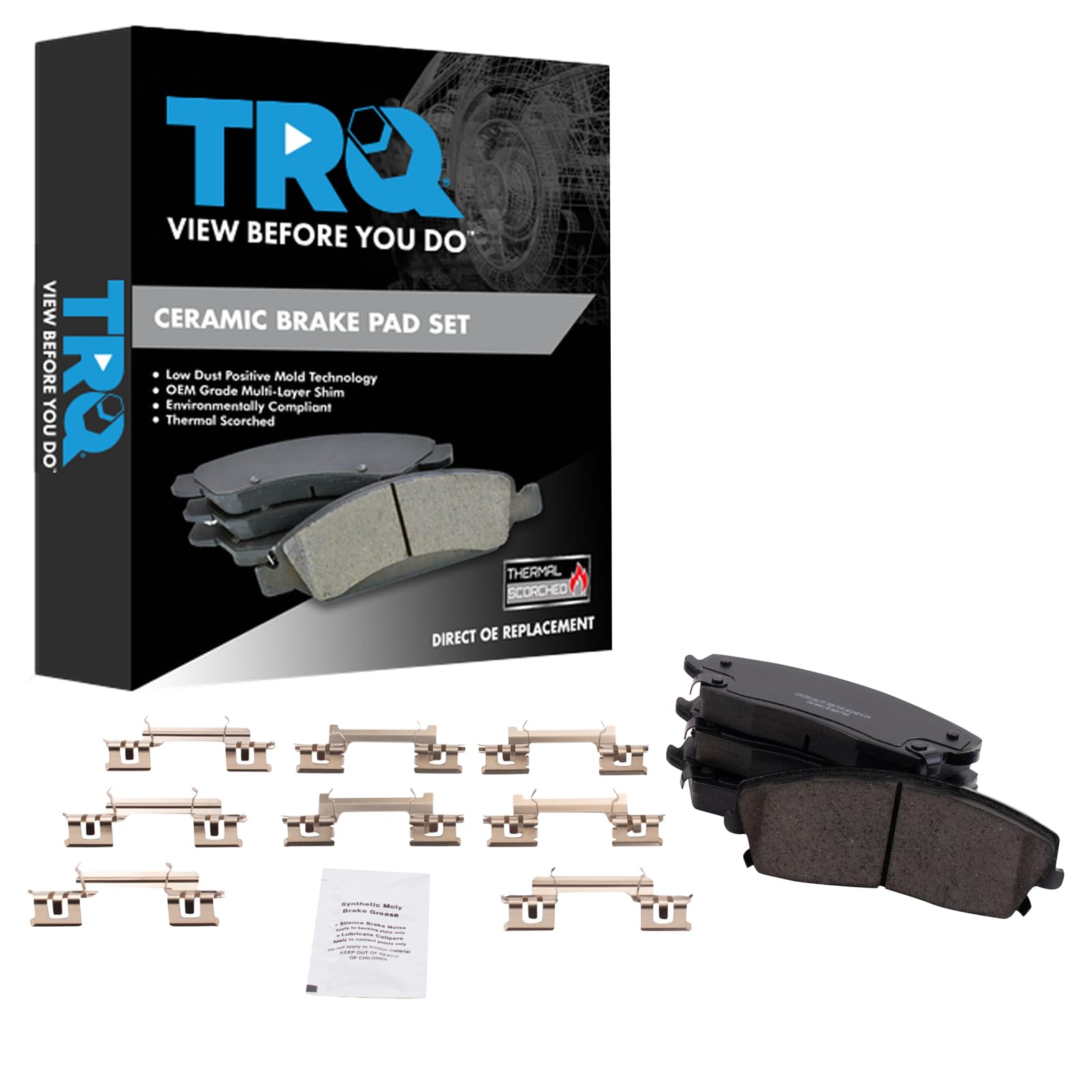 TRQ Front Brake Pads Ceramic Compatible with 2005-2020 Chrysler 300 2009-2020 Dodge Challenger 2006-2020 Charger 2005-2008 Magnu