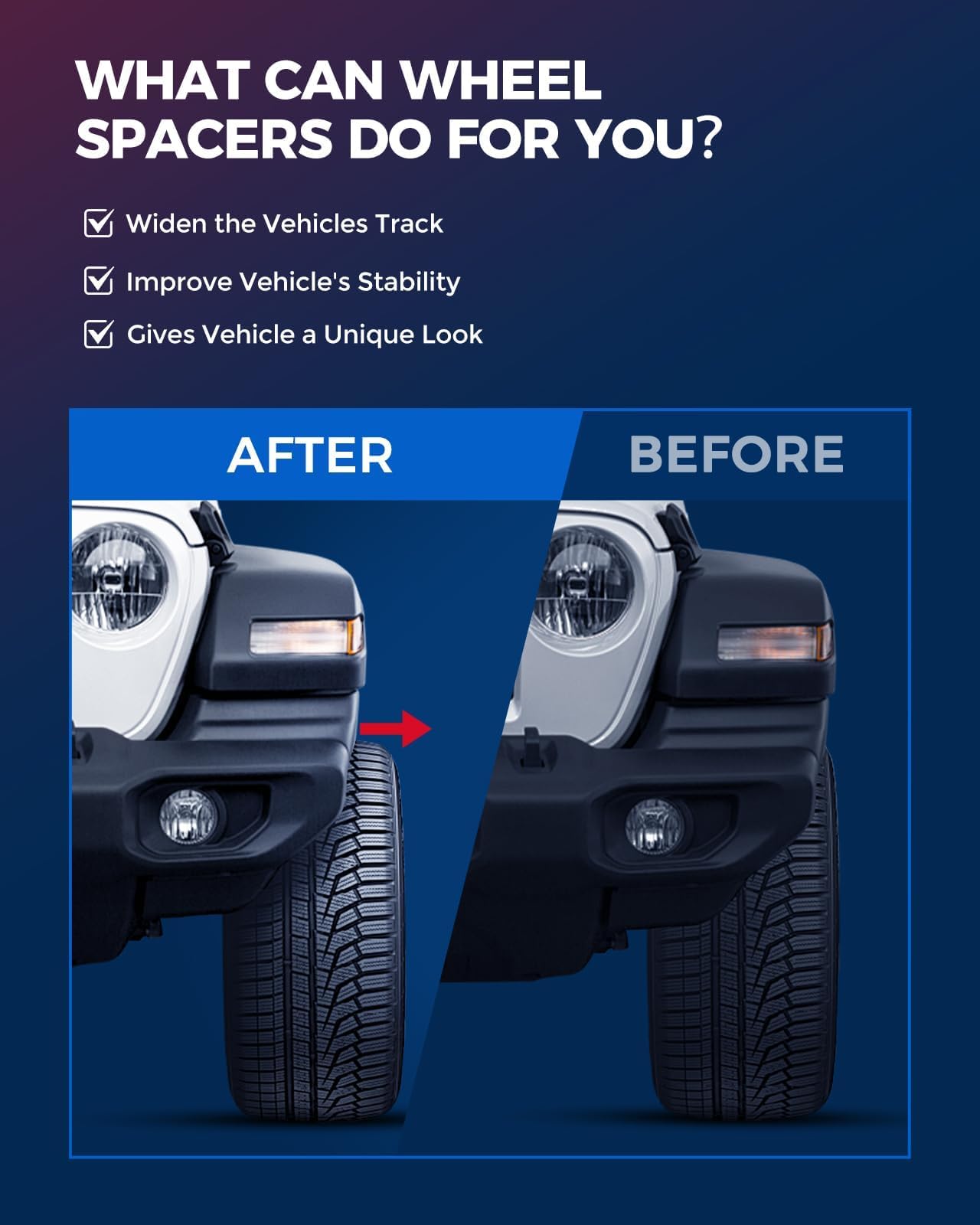 KAX 2 4 Lug ATV Wheel Spacers for Maverick 1000R & Commander 1000 - Silver, M10x1.25 Studs, 110mm Hub