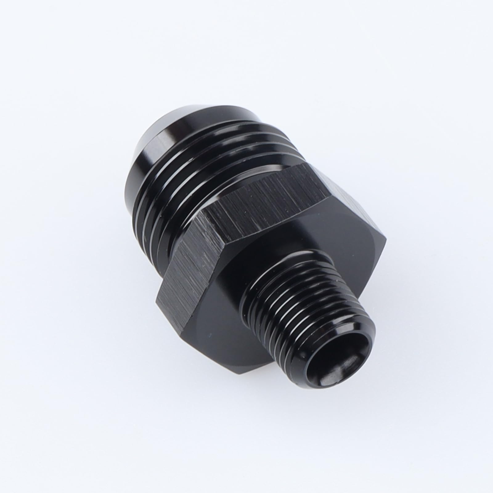 Ac Performance Male 1/8'' Npt To -8 An Flare Adapter Straight Aluminum Black