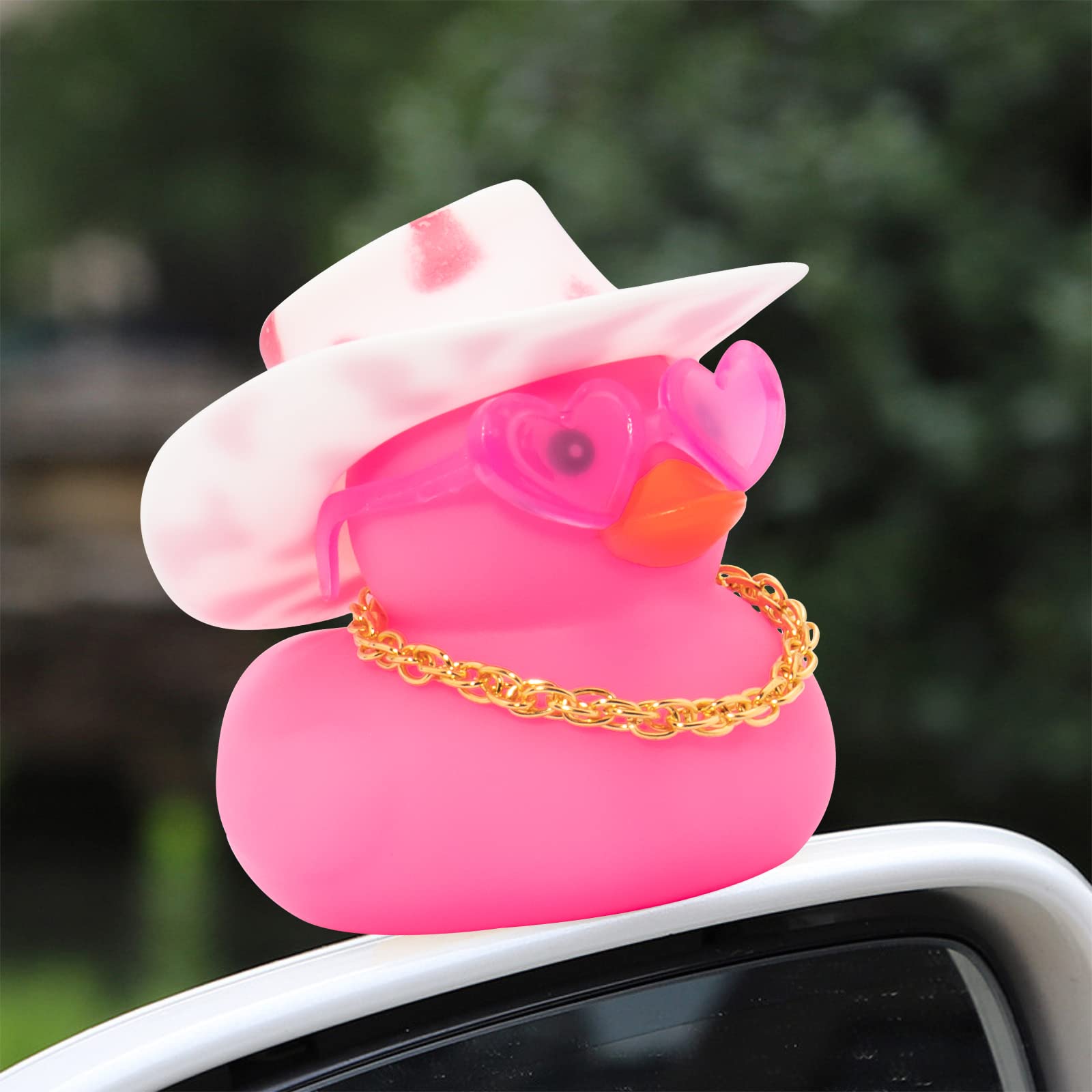 Wonuu Car Accessories Rubber Ducks Dashboard Decorations Rubber Duck Pink Accessories Dashboard Duck Car Decorations Car Ducks,