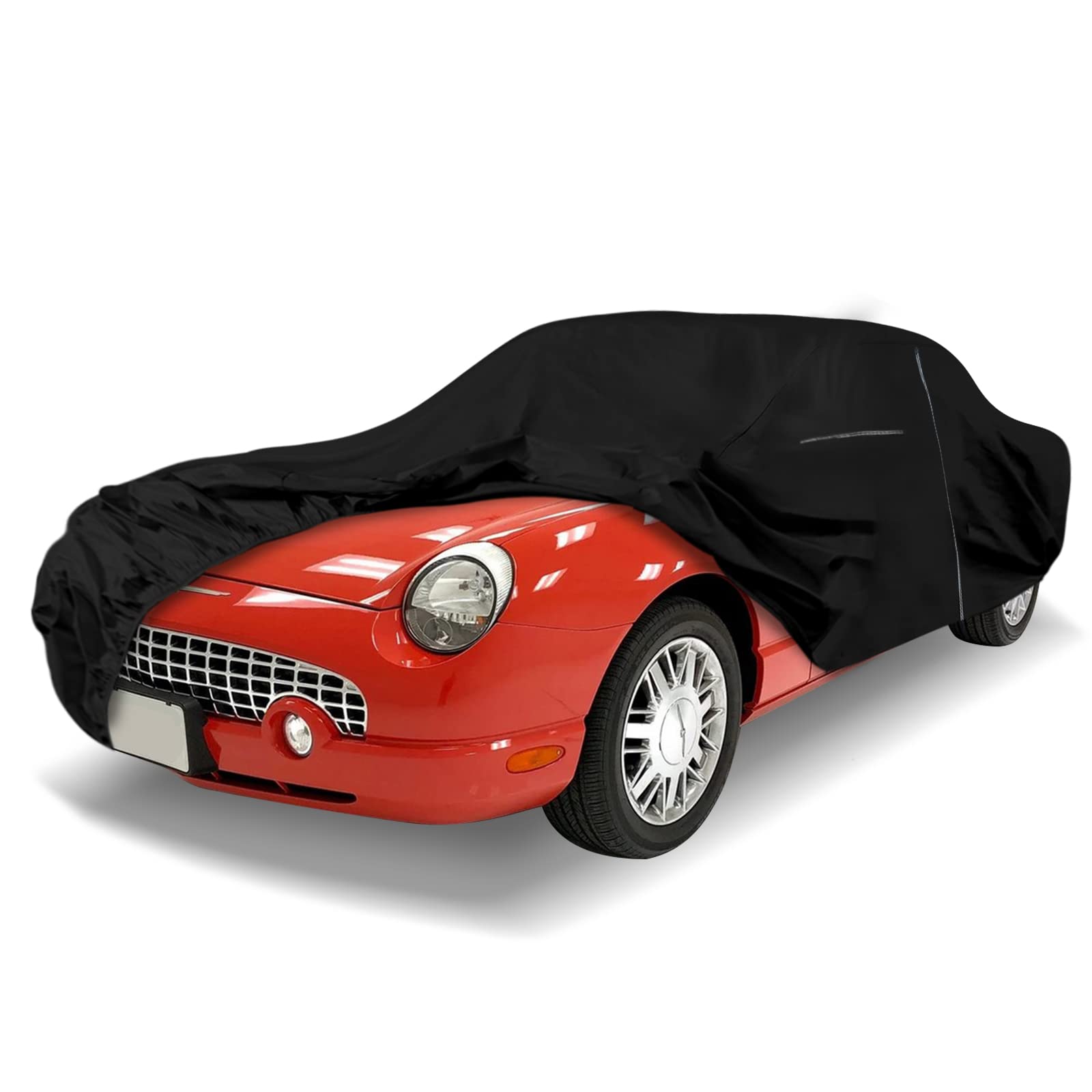 Waterproof Car Cover Replace for Ford Thunderbird 2002-2005, 210T All Weather Classic Car Covers with Zipper Door & Lock for Sno