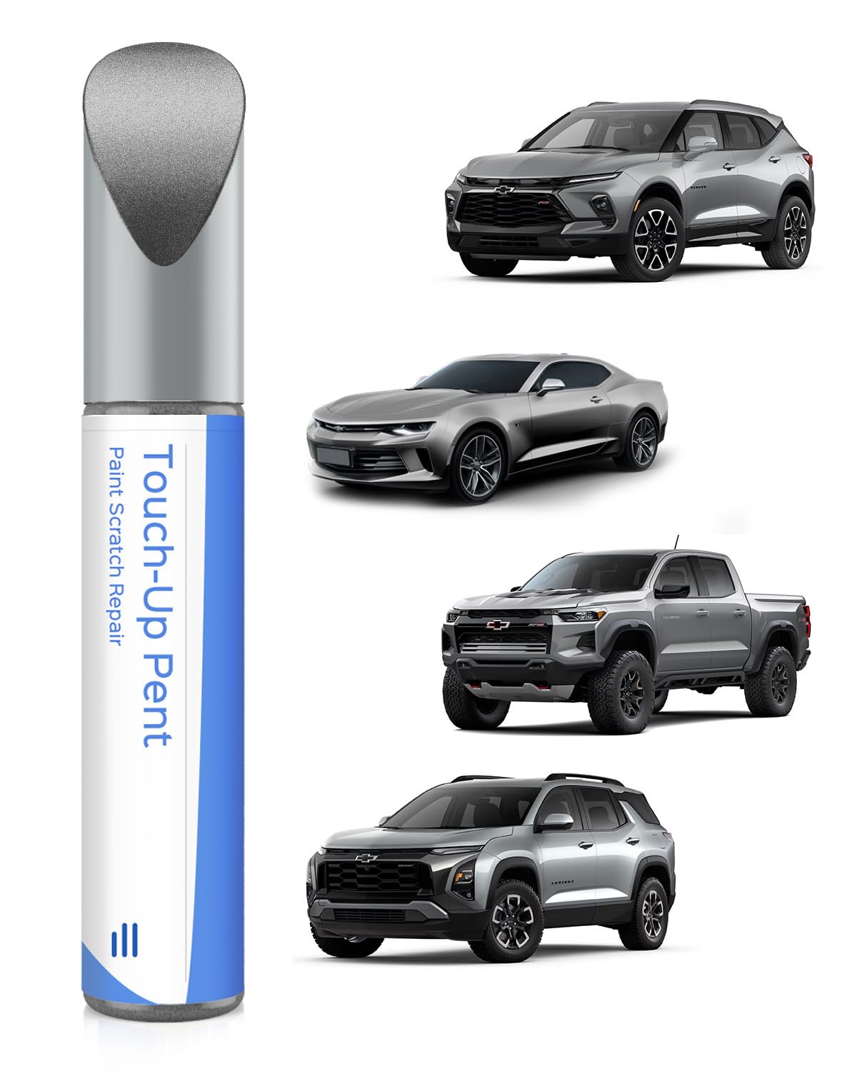 Parts4Ev Gxd/Wa130H Sharkskin/Sterling Gray Metallic Touch Up Paint Compatible With Chevrolet Exact Match Chips And Nicks Touch