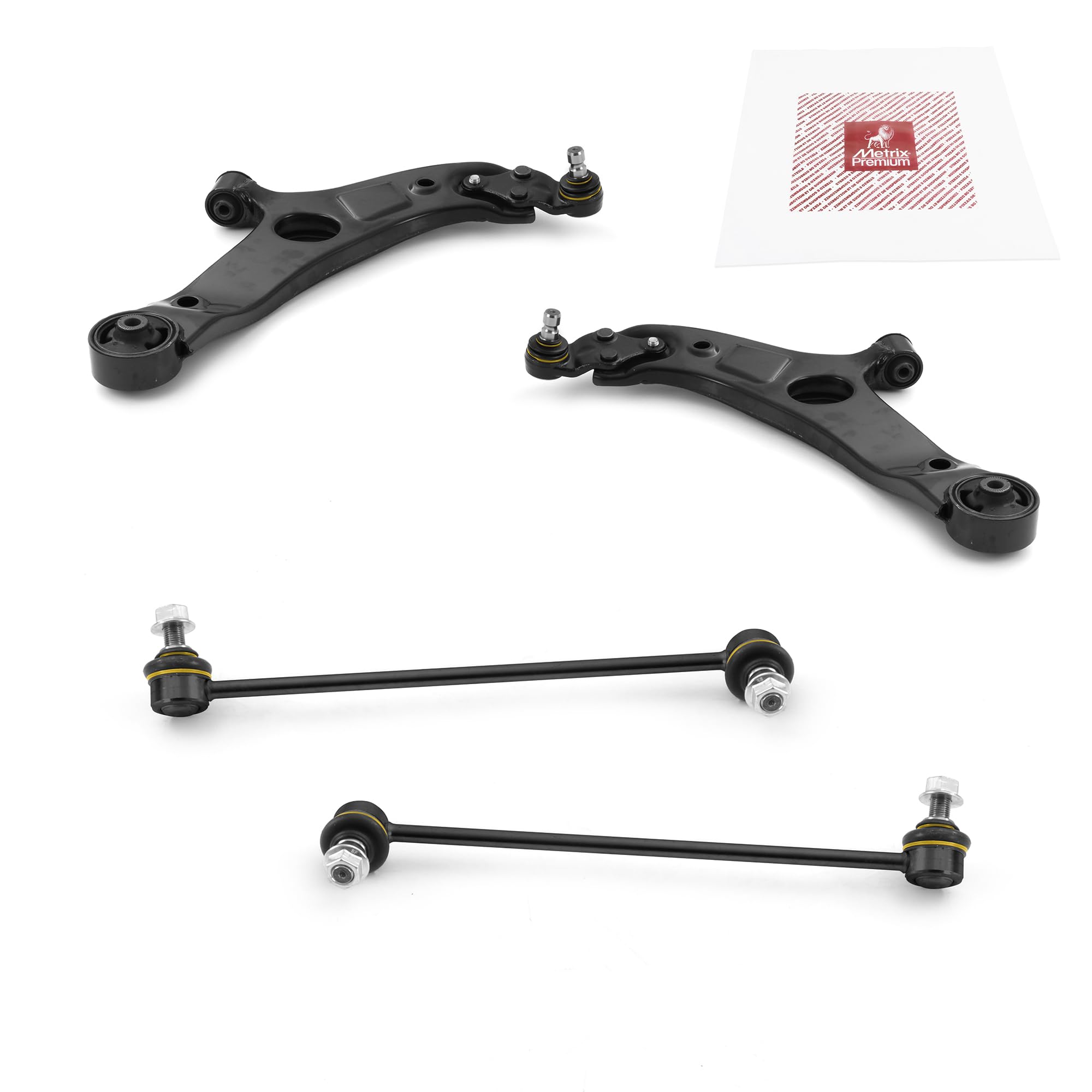 Metrix Premium Chassis Parts - 4 Pc Front L/R Lower Control Arm & Front L/R Sway Bar Stabilizer End Link Kit Fits 2011 Hyundai S