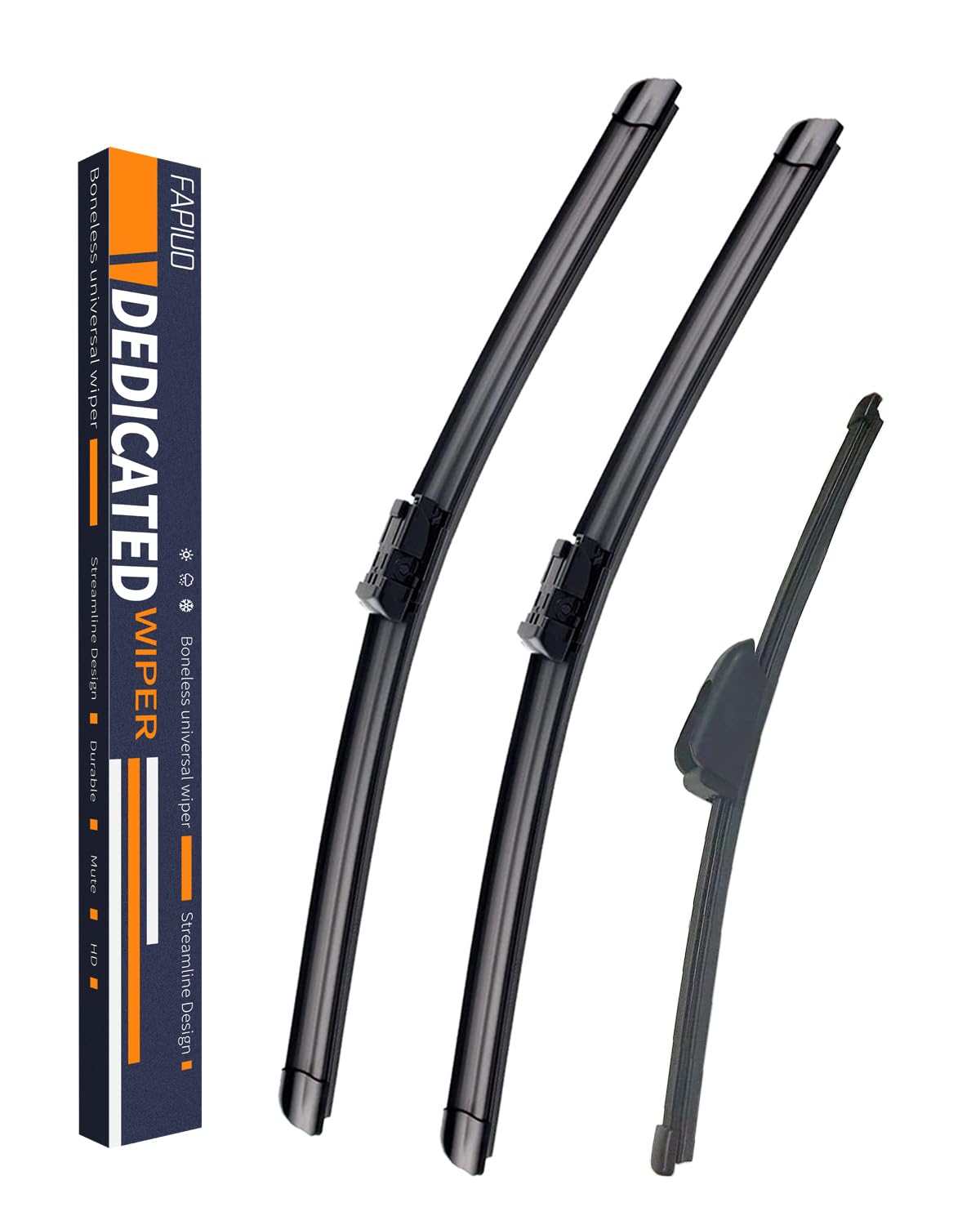 Replacement For Jaguar F-Pace 2018-2023,Maserati Levante 2019-2023 Silent Wipers -Fapiuo Front Windshield Wipers 26''+18''+13'' 