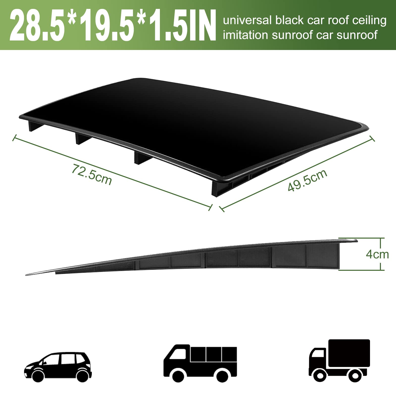 Donpida Car Sunroof Wind Deflector, Universal Car Sunroof Cover, Vent Insulator with Insulation Waterproof Surface, Moonroof Vis