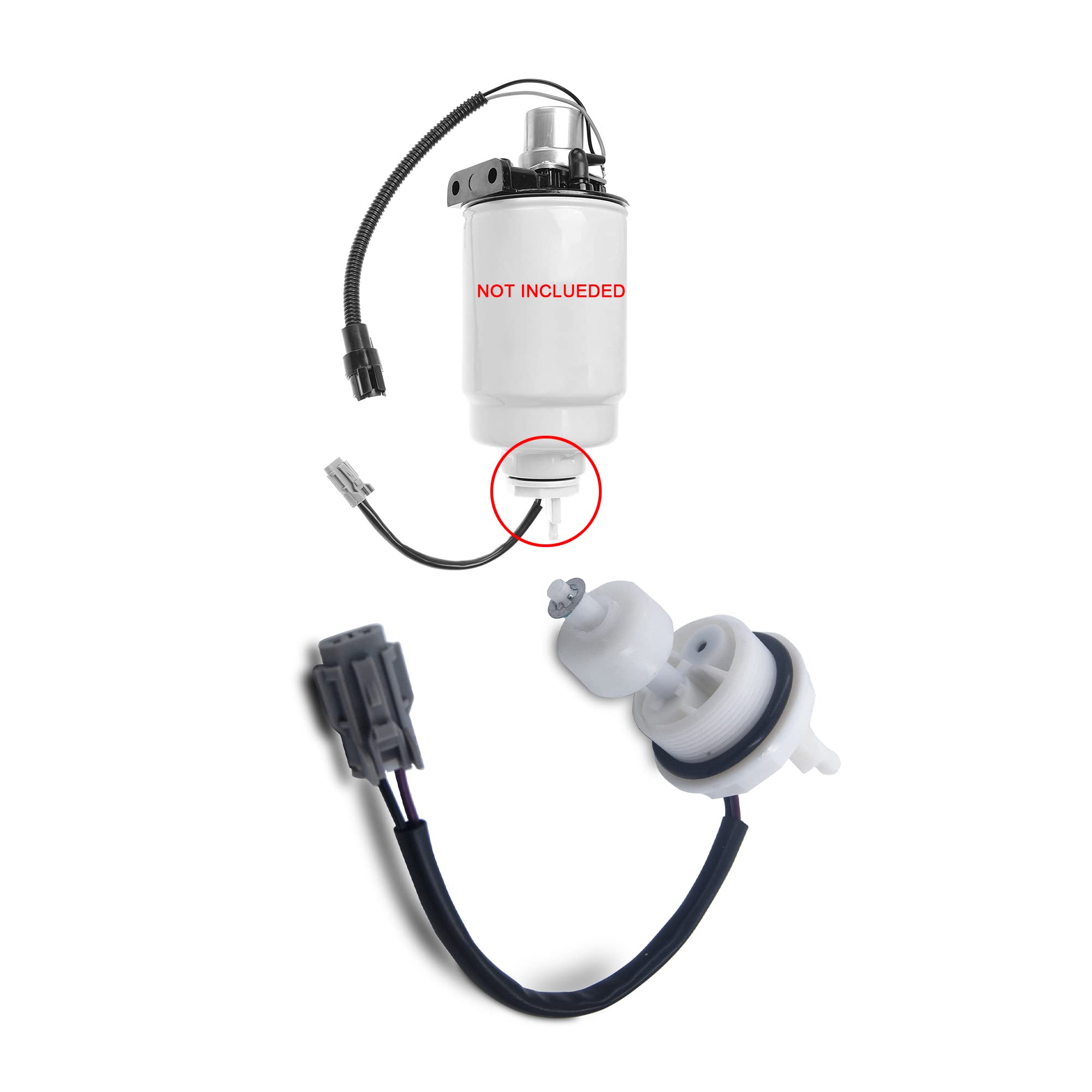 Autoacc Water in Fuel Indicator Sensor, Fuel Filter Sensor Compatible with 2001-2011 Silveardo Sierra Truck 2500 2500HD 3500 350