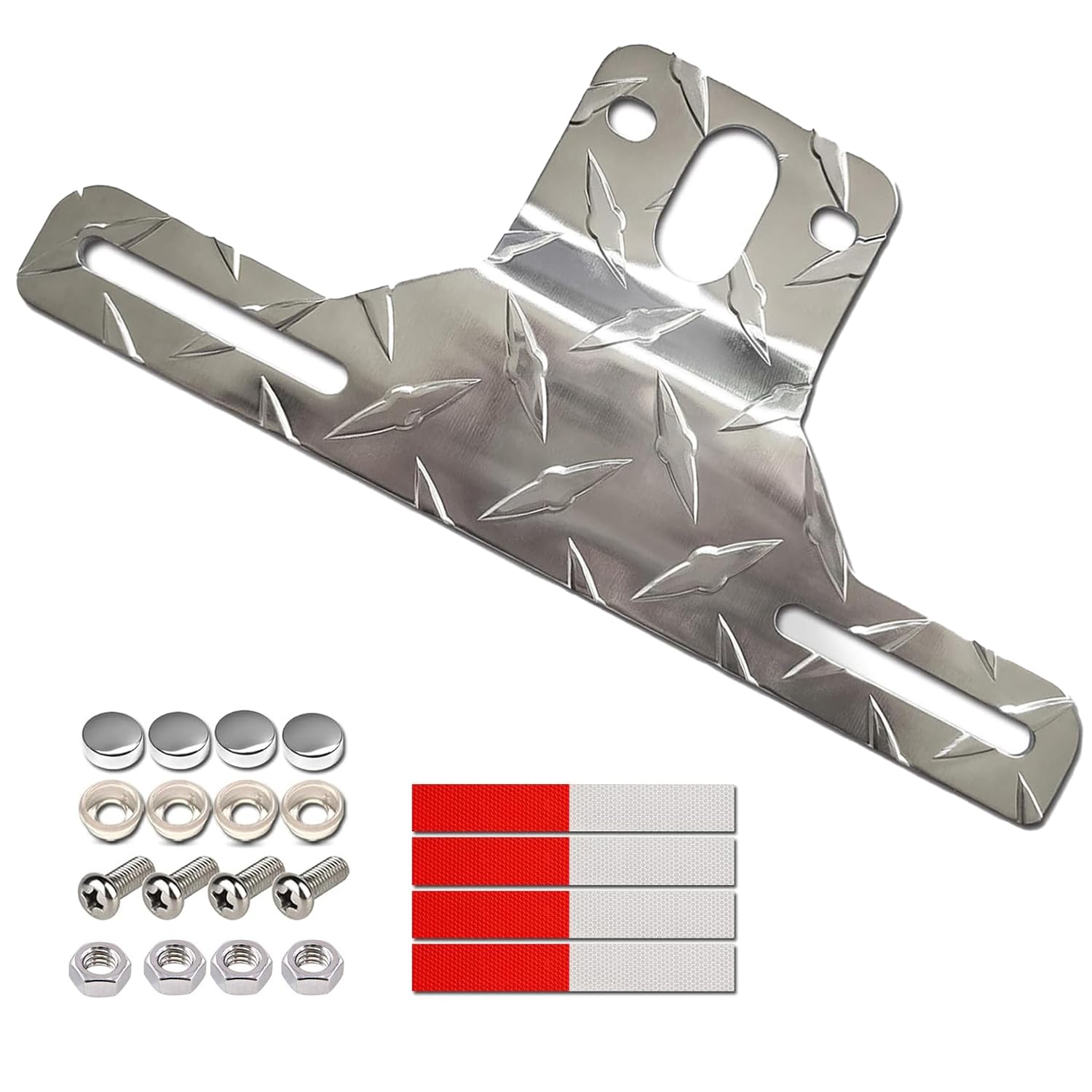 Trailer License Plate Holder Aluminum Heavy-Duty Bracket Holder Trailer License Plate Bracket Frame For Trucks Trailers Rvs Boat