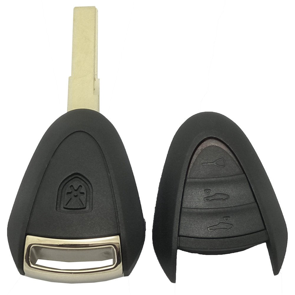 Replacement Keyless Entry Remote Car Key Fob Shell Case for Porsche Cayman 911 Boxster Carrera GT (Black)
