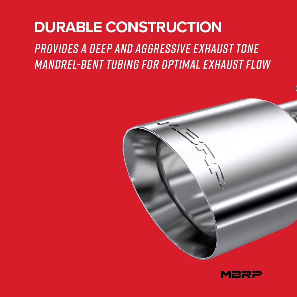 Mbrp T5122 T304 Dual Wall Angled Tip, 4' O.D., 3' Inlet, 8' Length