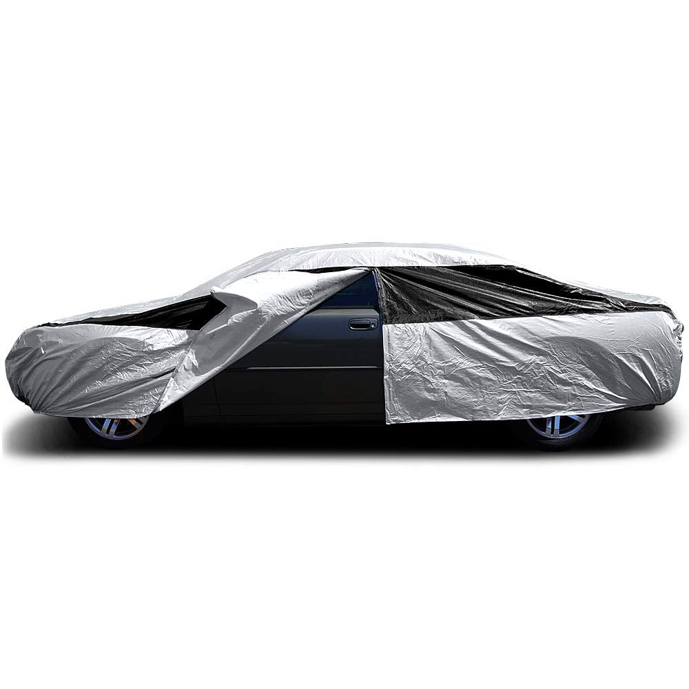 Titan Premium Multi-Layer Peva Car Cover For Sedans 186-202''. Waterproof, Uv Protection, Anti-Scratch Protective Lining, Driver