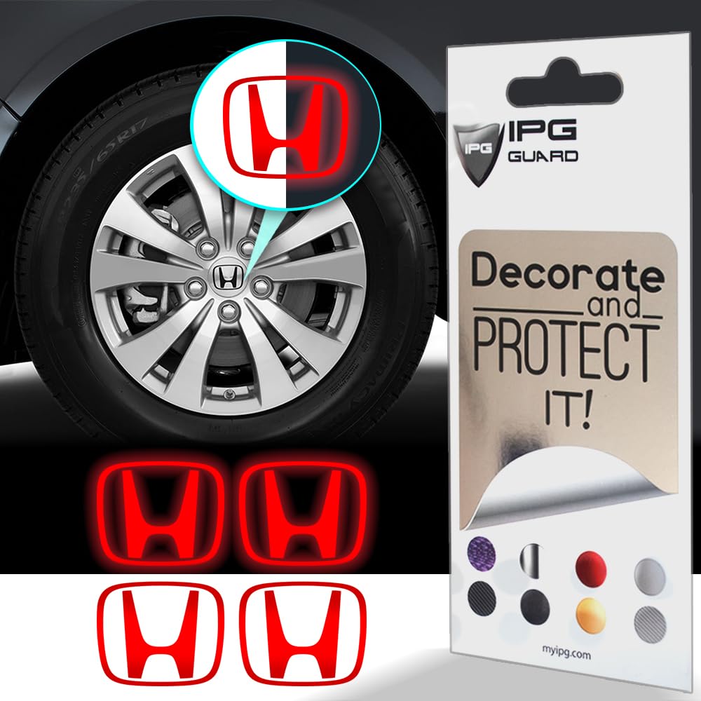IPG Decal Made for Civic Accord CRV VTEC Si Logo Cap Inner or Outer Stckers Dcals (Center Cap:2.25) (4 Units) (Reflective Seri