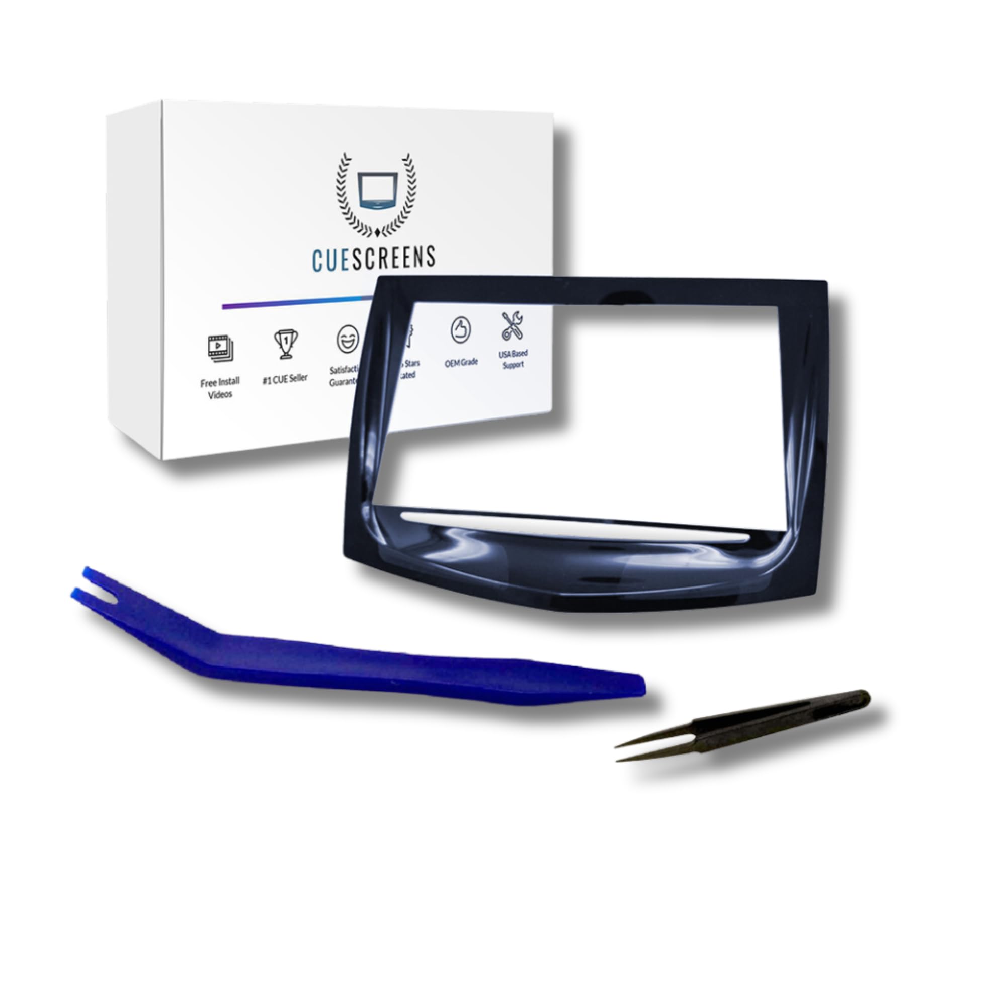Cuescreens Cadillac Cue Premium Touch Screen Replacement - Dual-Mode, Gel-Free, Ultra-Responsive Display With Pro-Grade Tool Kit