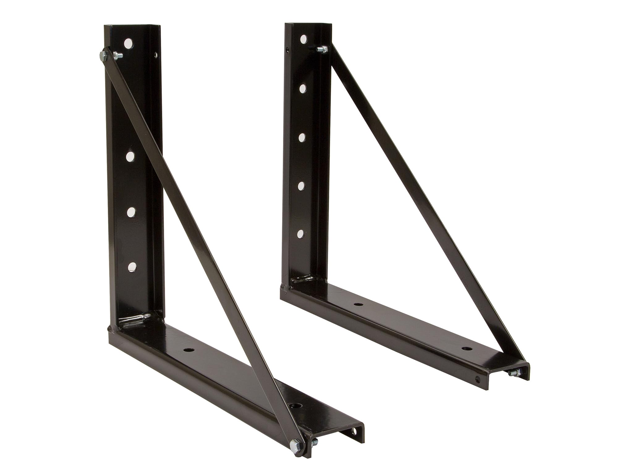 Buyers Products 1701006B Formed Bolted Black Steel Mounting Brackets For Underbody Truck Tool Box, Set Of 2, 18 X 18, Corrosion