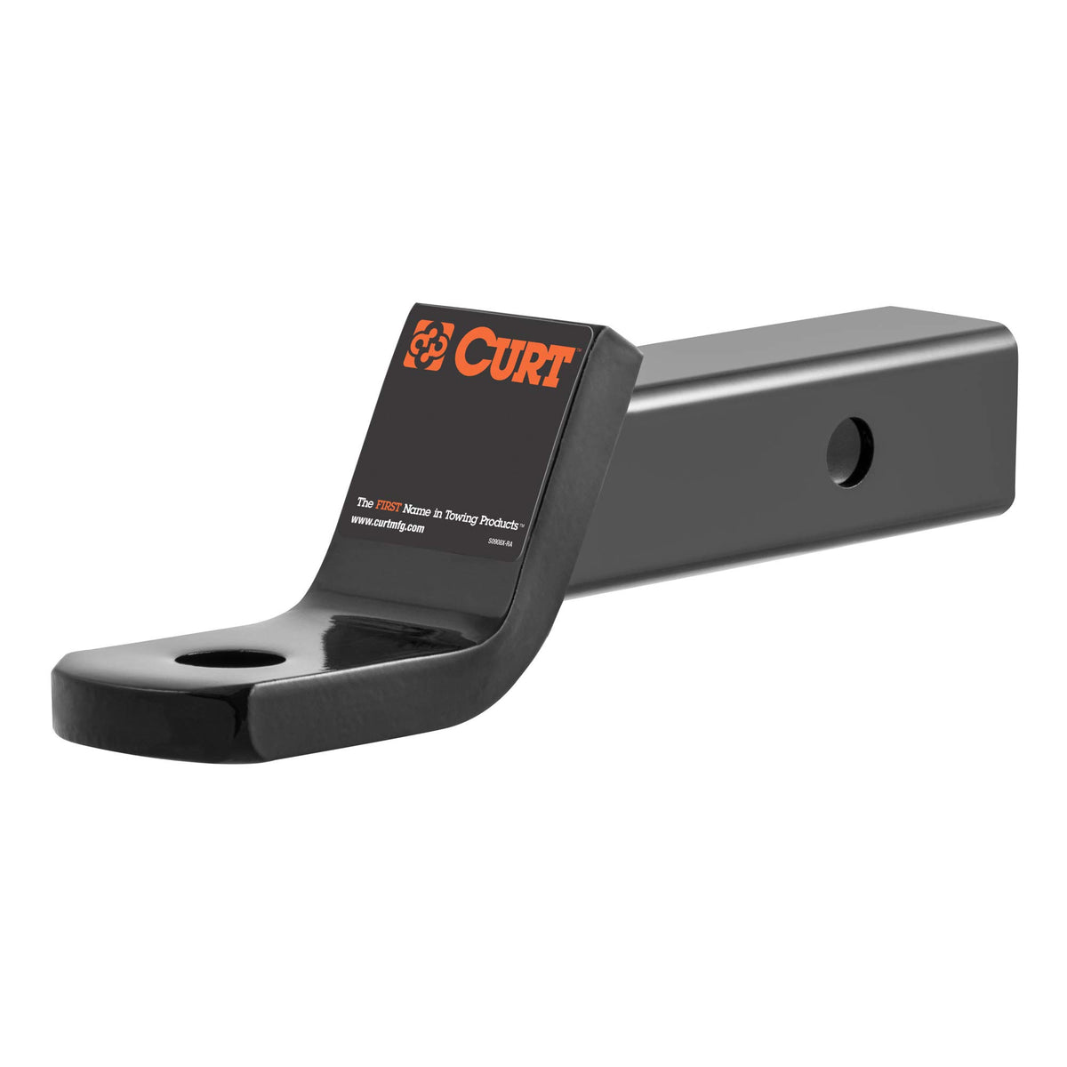 Curt 45030 Class 3 Trailer Hitch Ball Mount, Fits 2-Inch Receiver, 7,500 Lbs, 1-Inch Hole, 2-In Drop, 3/4-Inch Rise, Gloss Black Powder Coat
