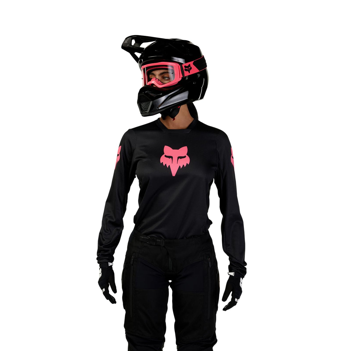 Fox Racing Women'S 180 Motocross Dirt Bike Jersey, Black/Black, X-Small