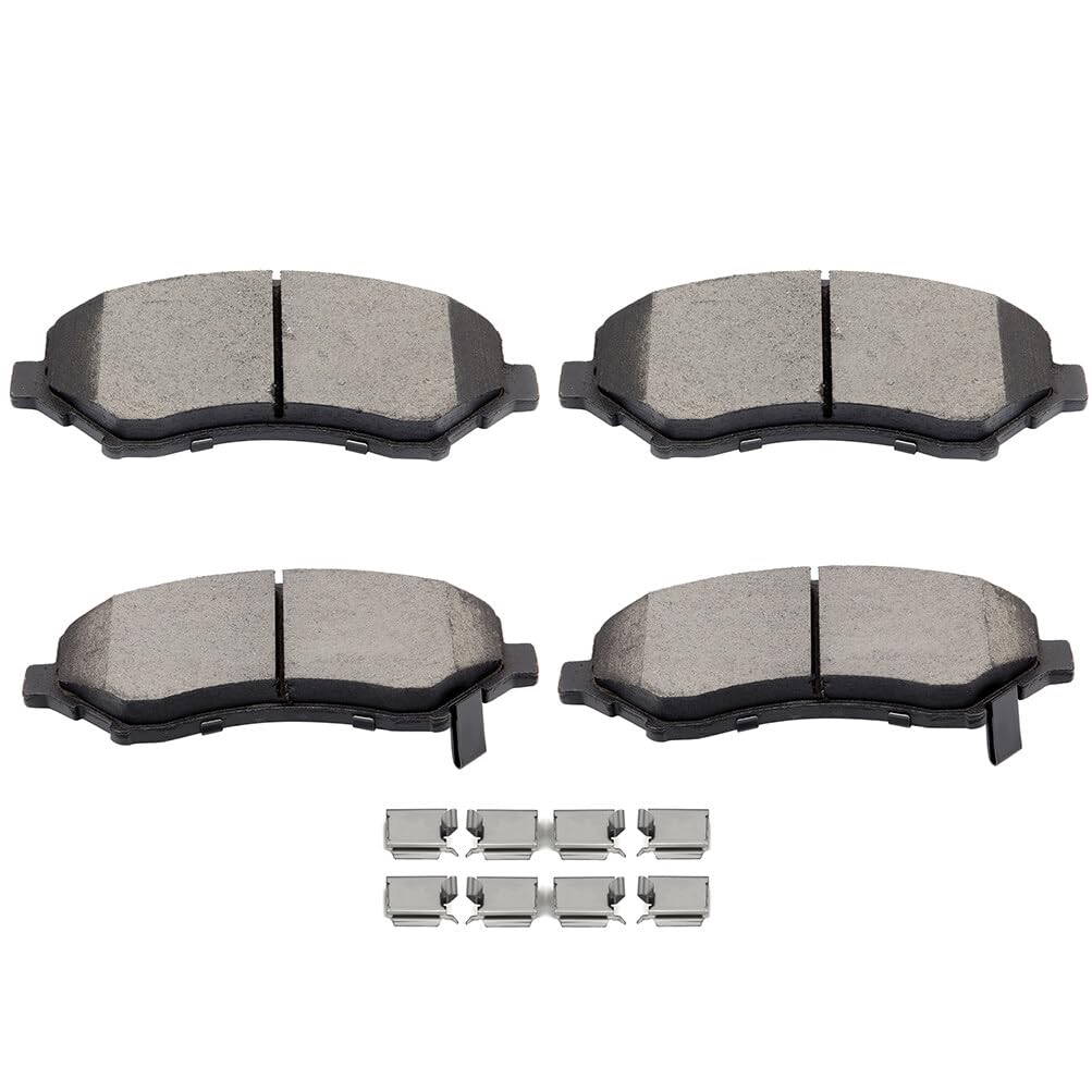 SCITOO D1273 Front Ceramic Brake Pads Sets & Brake Hardware Fit For Chrysler Town & Country,For Dodge Grand Caravan/Journey/Nitr