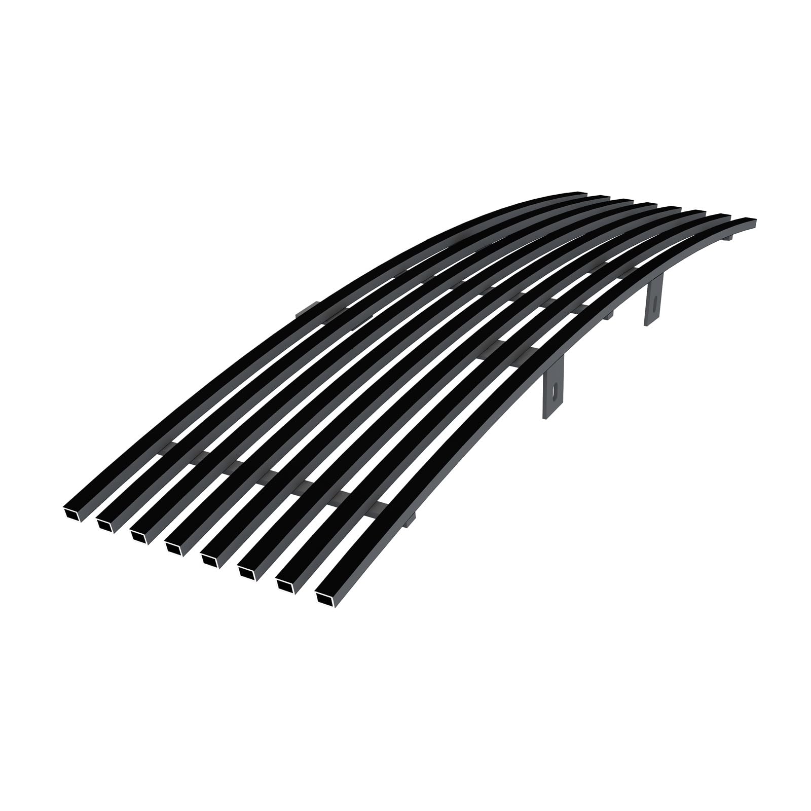 Aps Compatible With Ford F-150 2009-2014 Lower Bumper Stainless Steel Black 8X6 Horizontal Billet Grille Insert F66789J